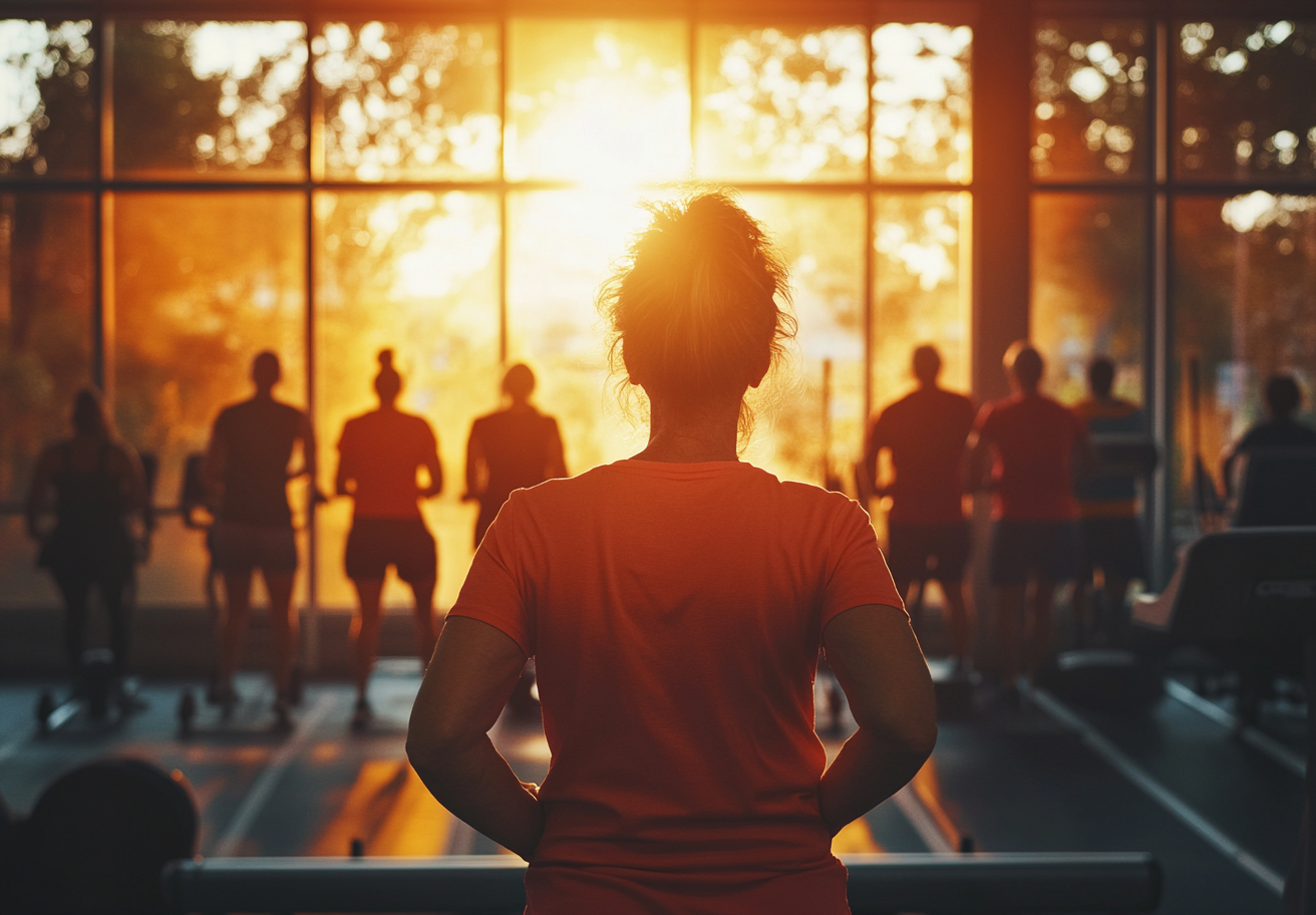 Літня жінка практикує йогу